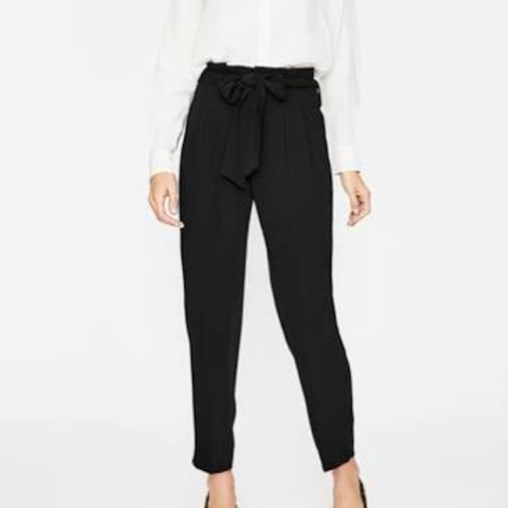 Paper bag black pants